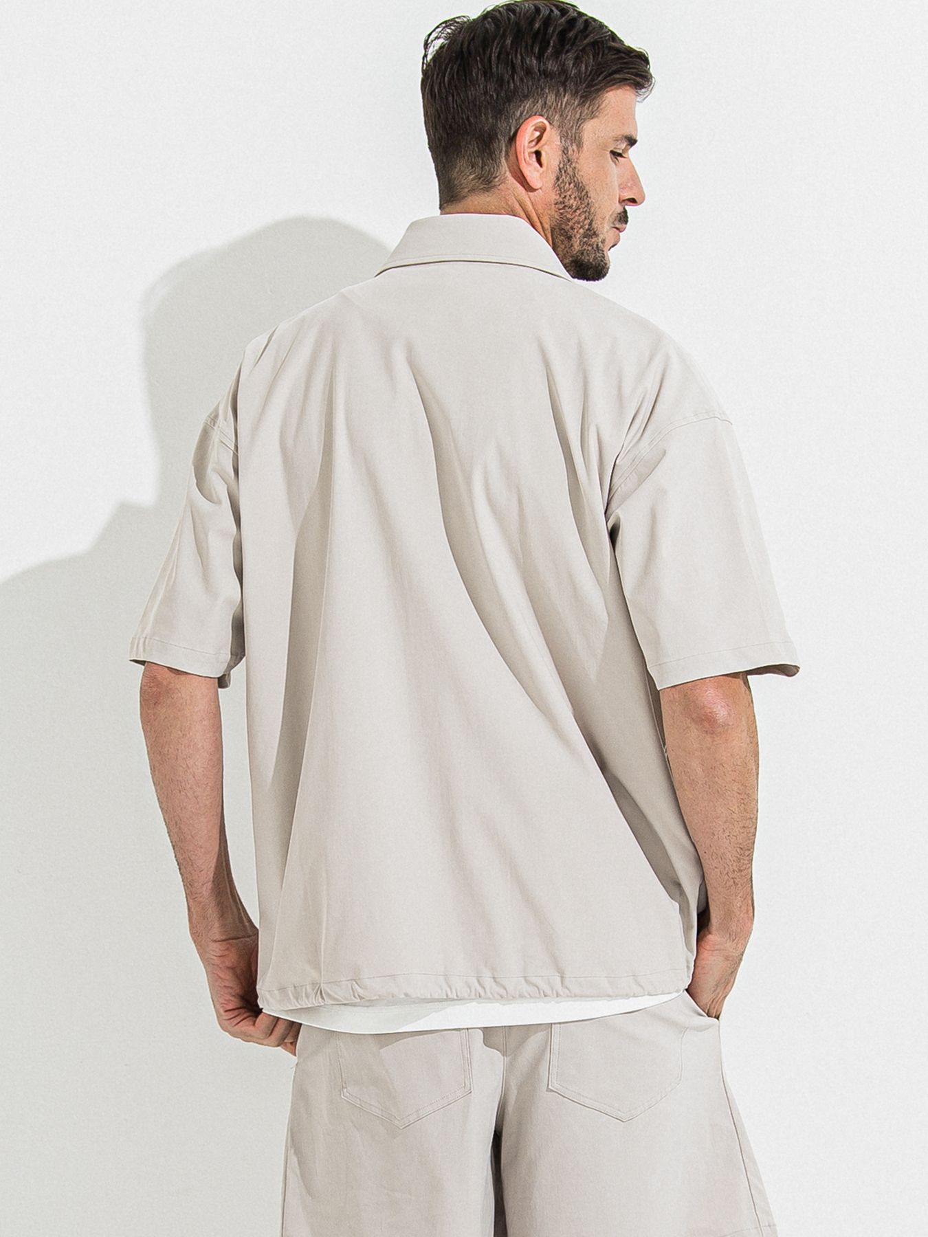 【予約品 】NYLON HALF COACH JACKET / グレージュ
