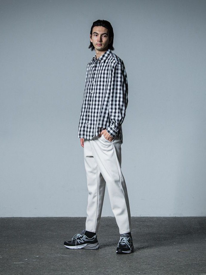 《予約品》 PAT WIDE EASY PANTS  / イージースラックス / オフホワイト・メルトン