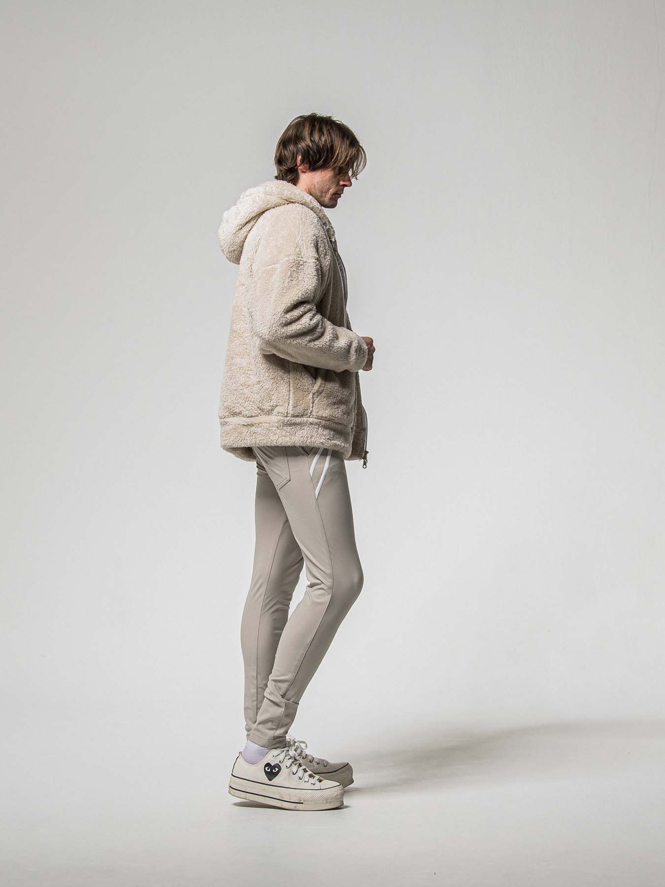 【予約品 】BOA ZIP LOOSE HOODIE / ボア ジップ ルーズフーディ / ブラウン