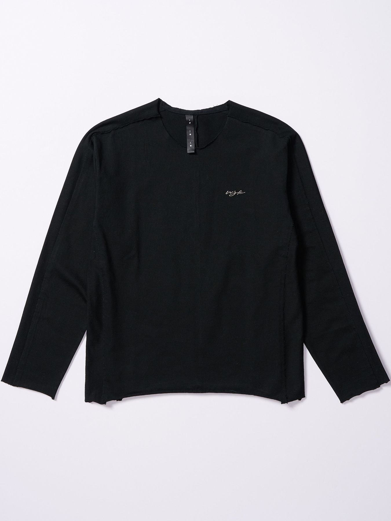 【予約品 4月19日(日) 18時締切】tight jersey cut-off L/S / タイトジャージー カットオフ ロングスリーブ / ブラック