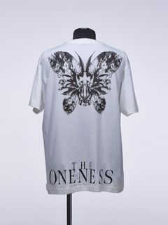 《予約品》 Bougainvilea T-Shirt / 半袖Tシャツ / ホワイト×ブラック【THE ONENESS】