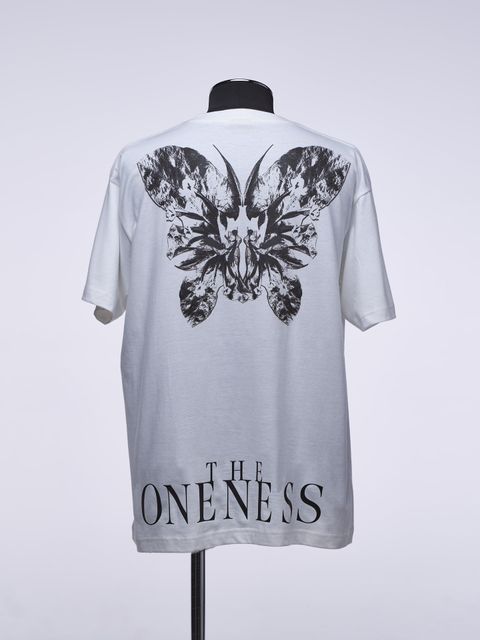《予約品》 Bougainvilea T-Shirt / 半袖Tシャツ / ホワイト×ブラック【THE ONENESS】