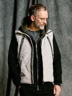 【予約品 4月19日(日) 18時締切】solid zip vest / ソリッド ジップベスト / フェードグレー