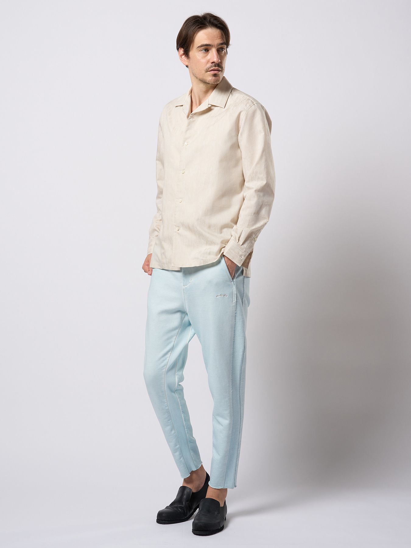 【予約品 9月23日(火) 締切】jacquard open collar shirt / ジャガード オープンカラーシャツ / アイボリー