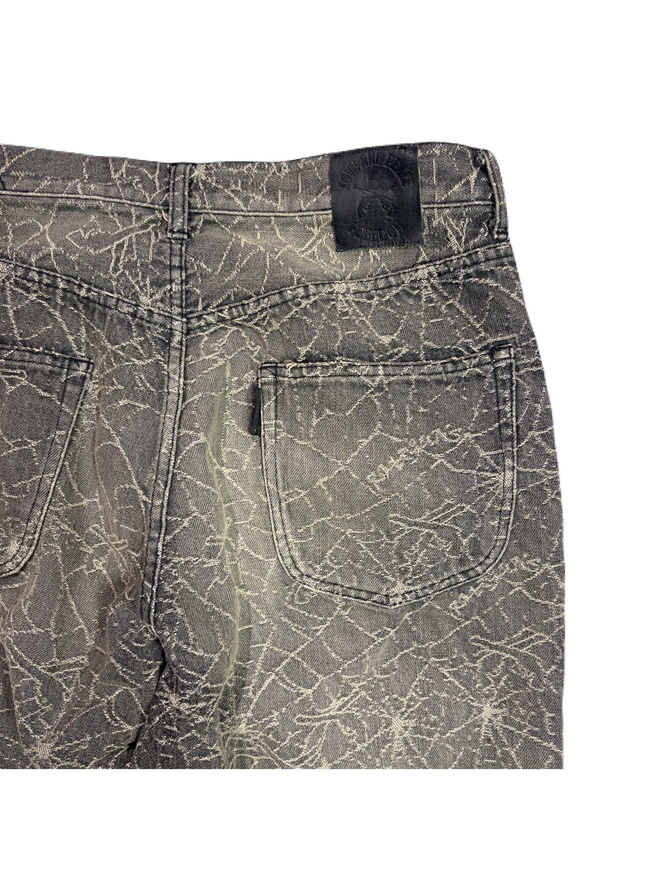 【予約品 3月9日(月) 18:00 締切】SPIDER JAQ DENIM PT / スパイダー ジャガード デニム パンツ / ブラック