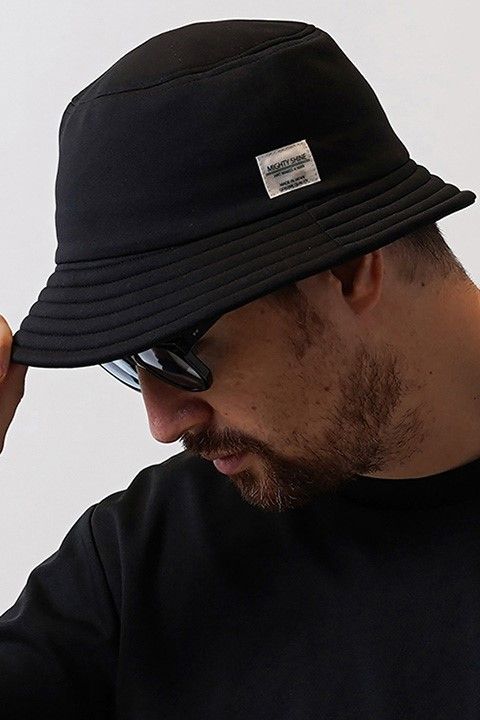 Mighty Shine - JERSEY BUCKET HAT バケットハット / BLACK 【Mighty