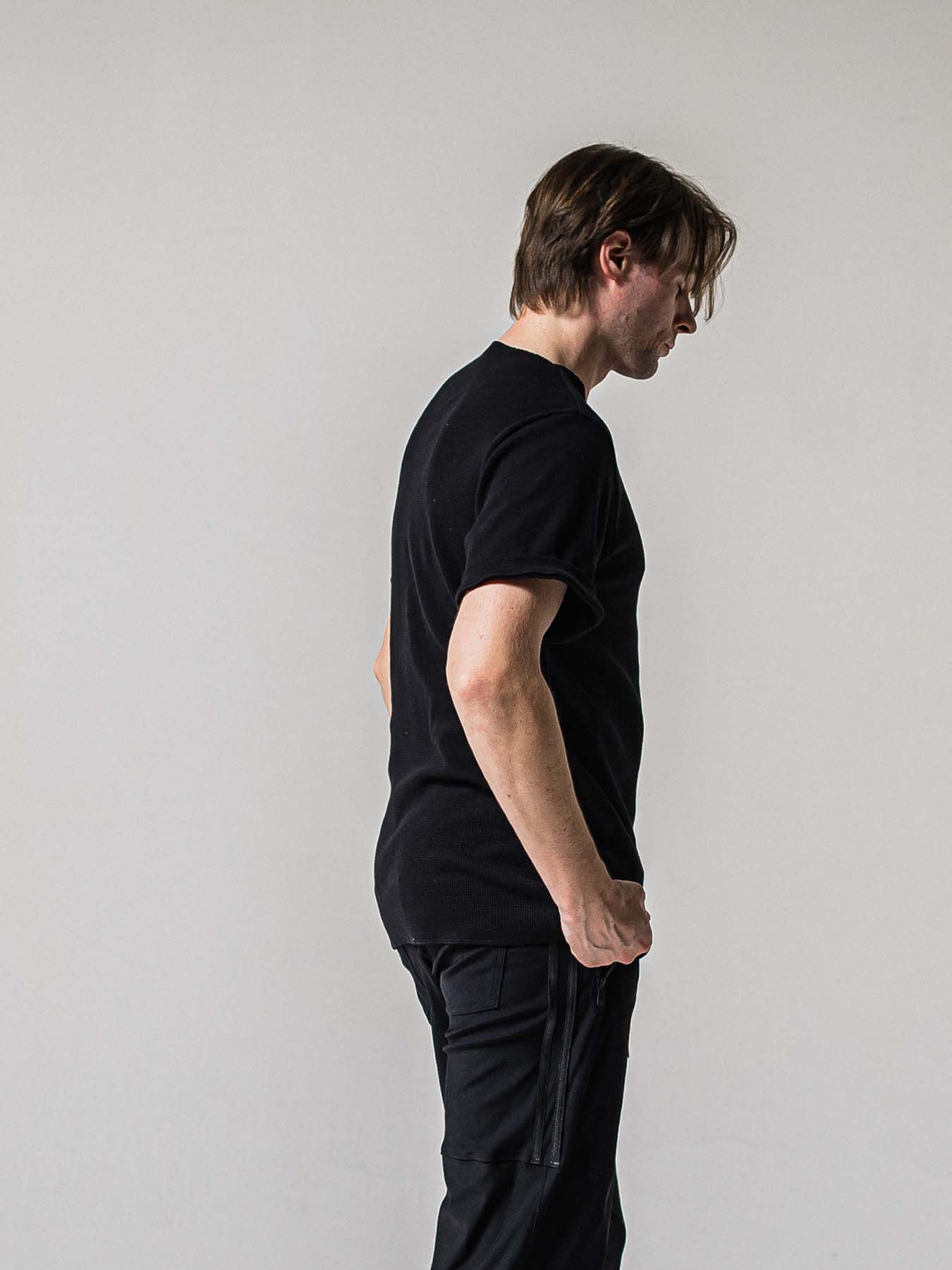 【予約品 11月16日(日) 締切】CUT OFF THERMAL T / カットオフサーマルTシャツ / ブラック