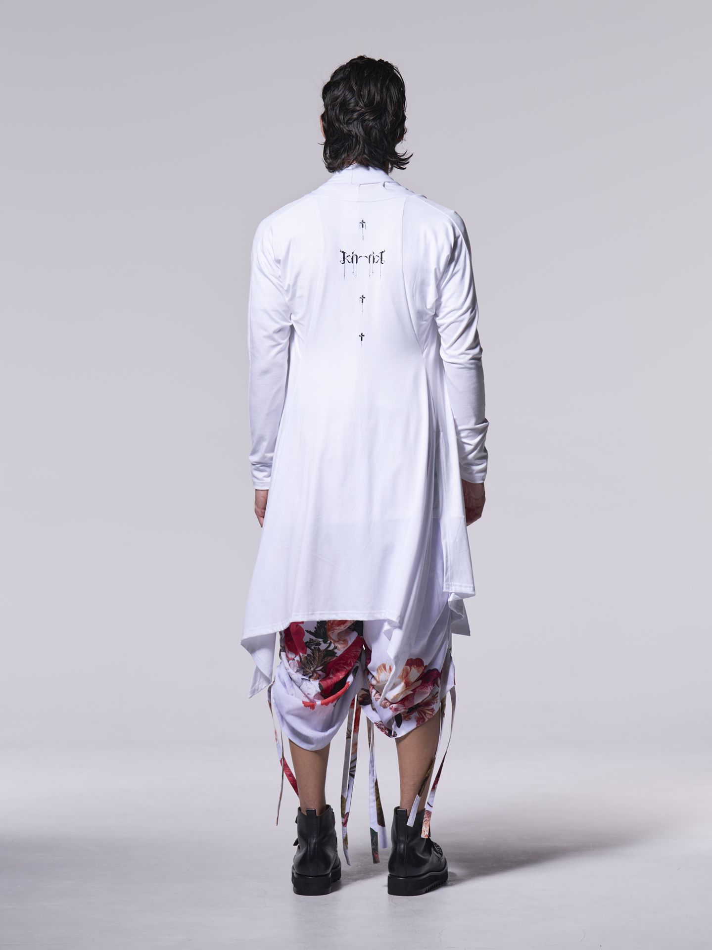 《予約品》 SharringWideTuckSlacks / ワイドタックスラックス / ホワイト・フローラ柄