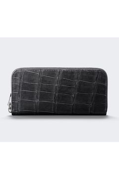 ラウンドL 長財布 Real Crocodile / Gray 【aniary】