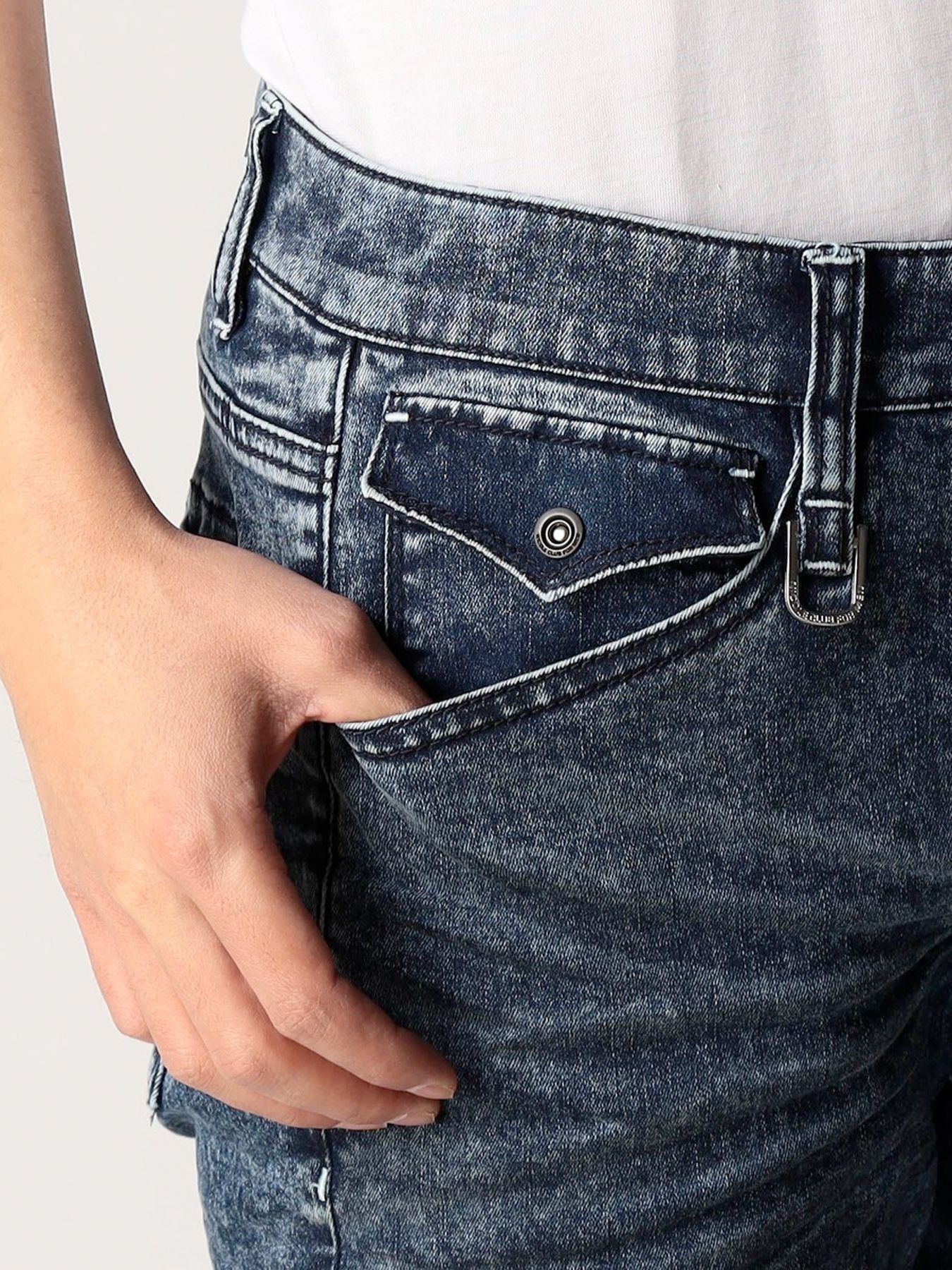 8分丈アラカルト5ポケットパンツ / ネイビー【NICOLE CLUB FOR MEN】