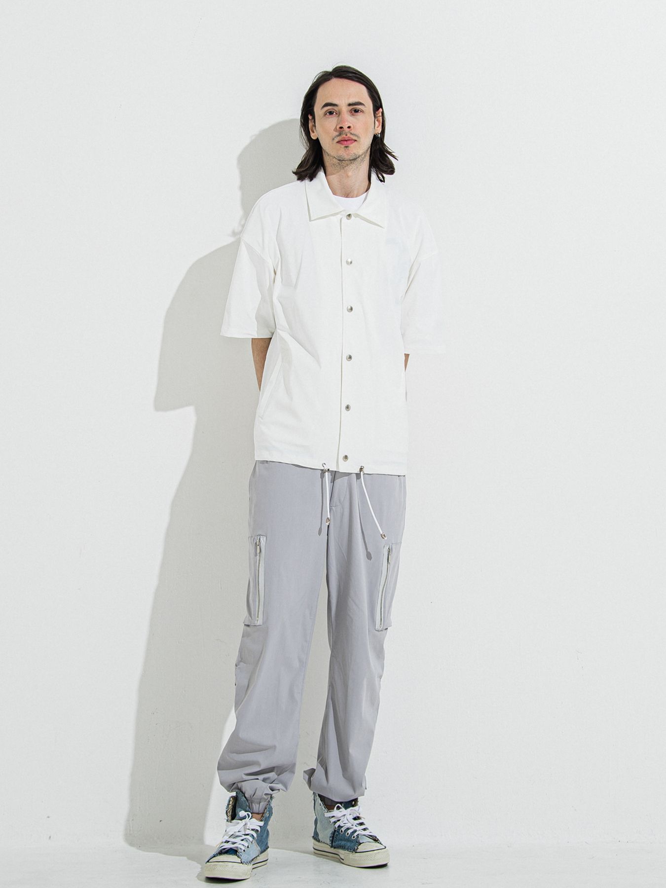 【予約品 】DAVID NYLON CARGO PANTS / デヴィッドナイロンカーゴパンツ / グレー