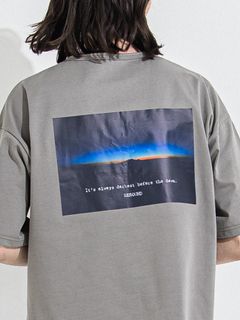 【予約品 】YOAKE PHOTO OVER TEE /  フォトオーバーサイズTシャツ / グレー