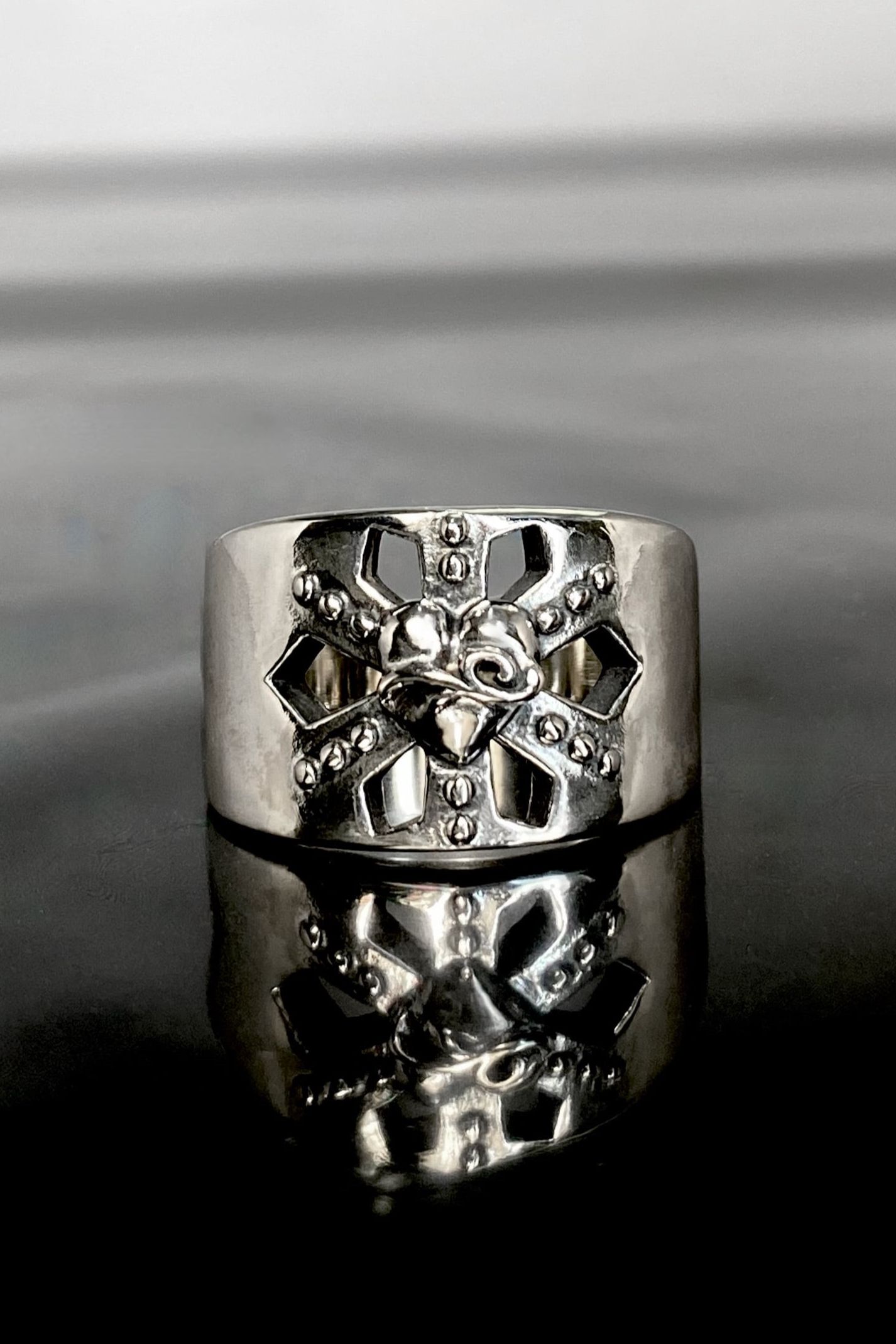 《受注生産》 STUD RING [F] HEART リング 【注文から2-3週間後入荷予定】