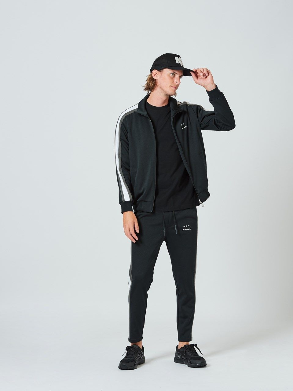 muta Track Jacket / トラックジャケット / ブラック 【Acanthus×muta】