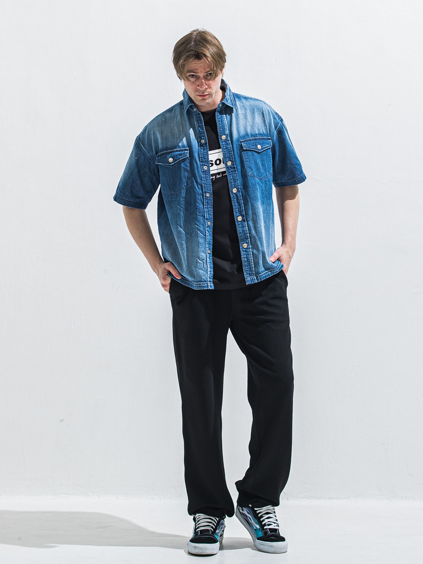 【予約品 2月15日(日) 18:00 締切】BOX OVER TEE / ボックスロゴオーバーTシャツ / ブラック