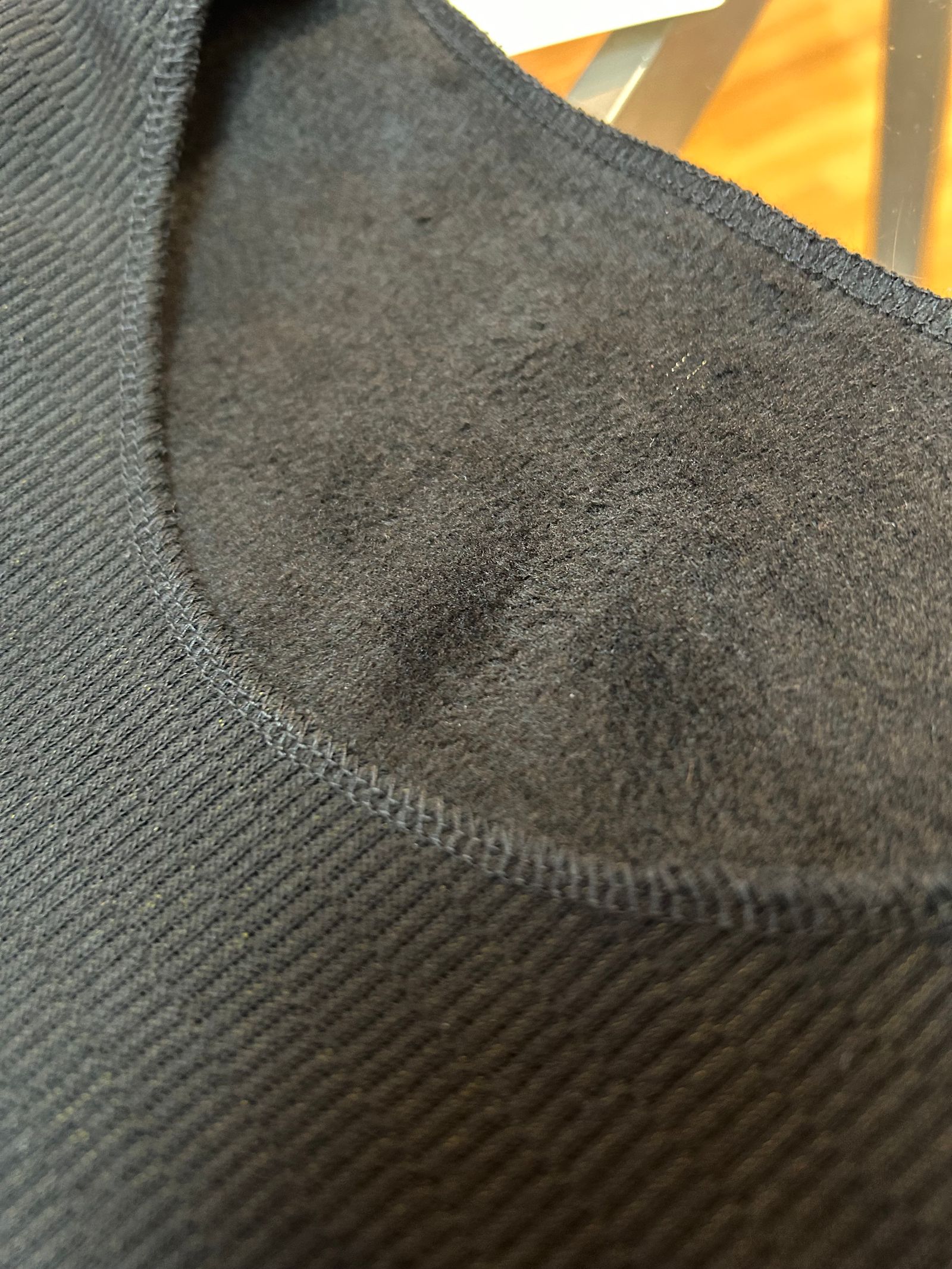 velours fleece neo thermal / 裏地特殊起毛ベロアフリースサーマル / ブラック 肩ロゴ刺繡入り 【RESOUND CLOTHING】 1