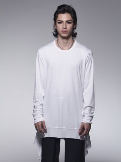《予約品》 FlareCrewNeckT-Shirt / クルーネックTシャツ / ホワイト 【kiryuyrik】 7月以降入荷予定
