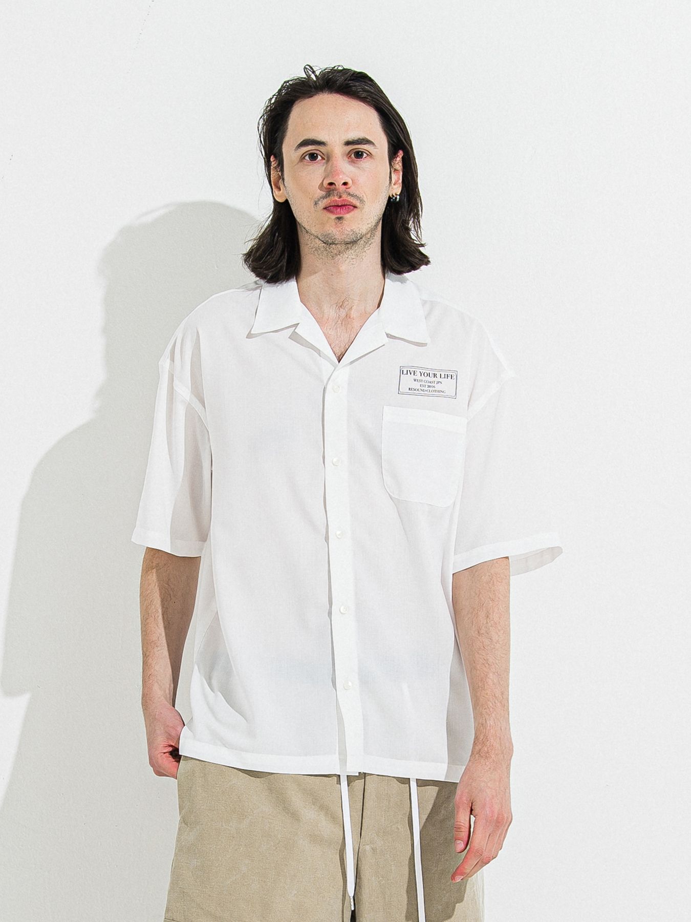 【予約品 】ZACK HALF SHIRT / ザックハーフスリーブシャツ / ホワイトプリント