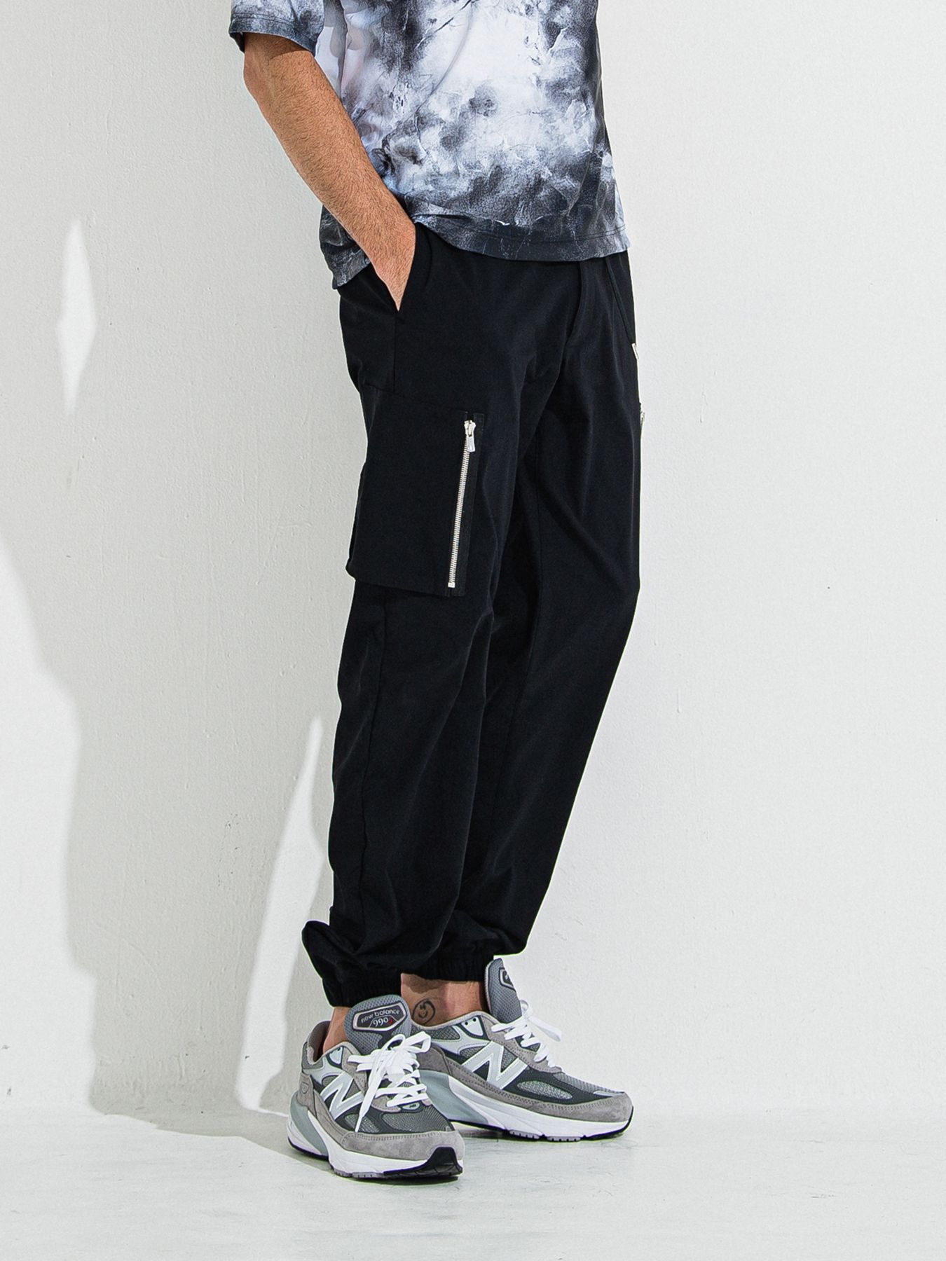 【予約品 】DAVID NYLON CARGO PANTS / デヴィッドナイロンカーゴパンツ / ブラック