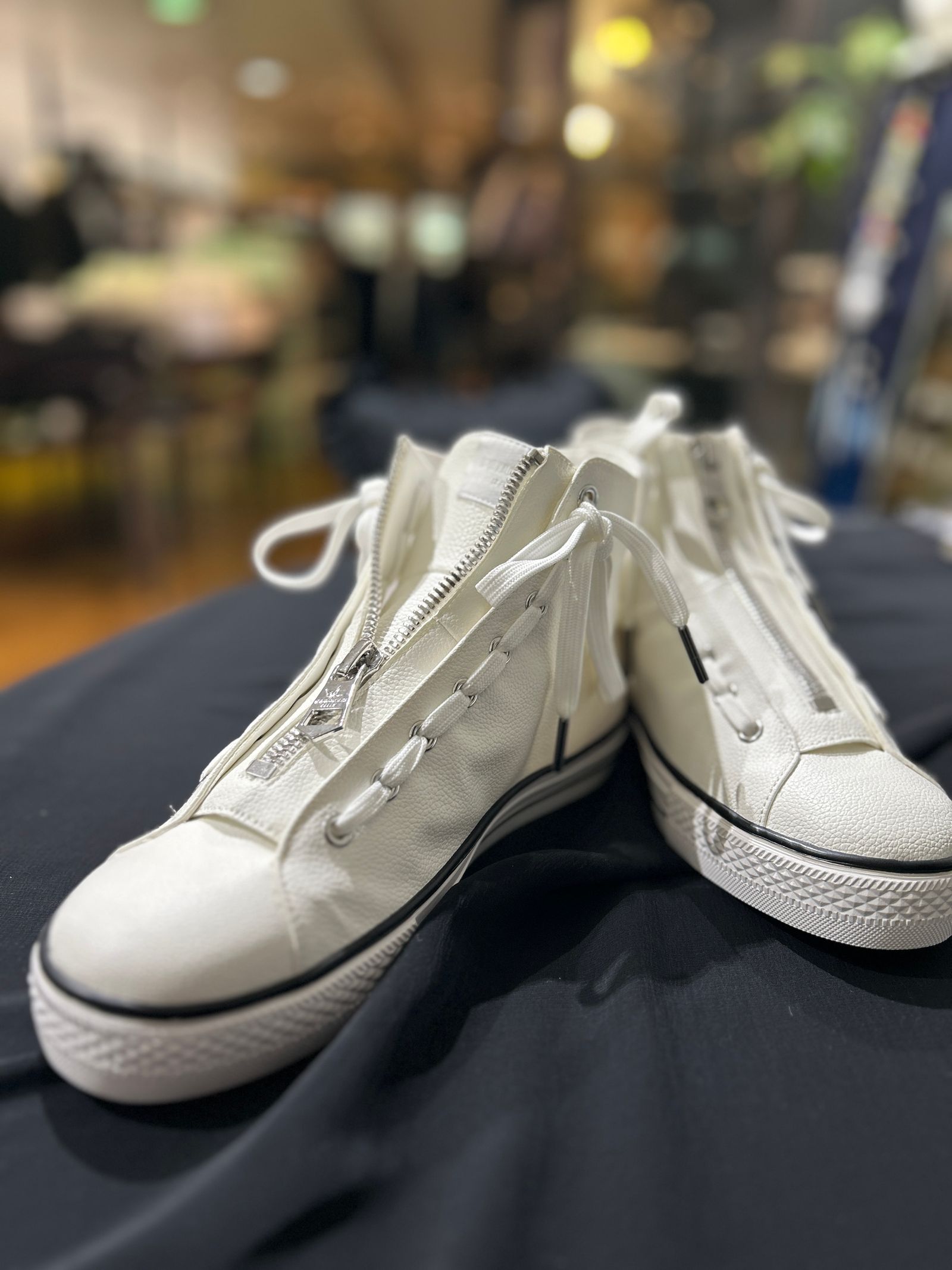 LUXURIOUS ZIP ハイカットスニーカーホワイト 【1PIU1UGUALE3 RELAX】