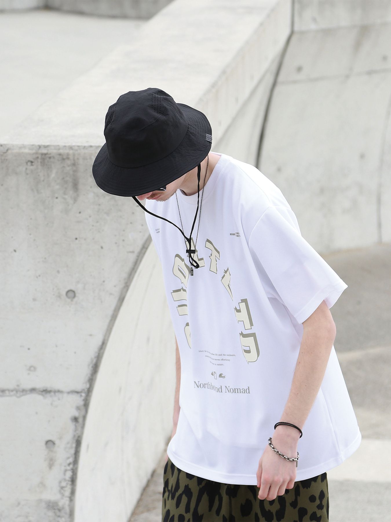 DRY TEE / ロゴプリント ドライメッシュTシャツ / ホワイト【QUOLT】