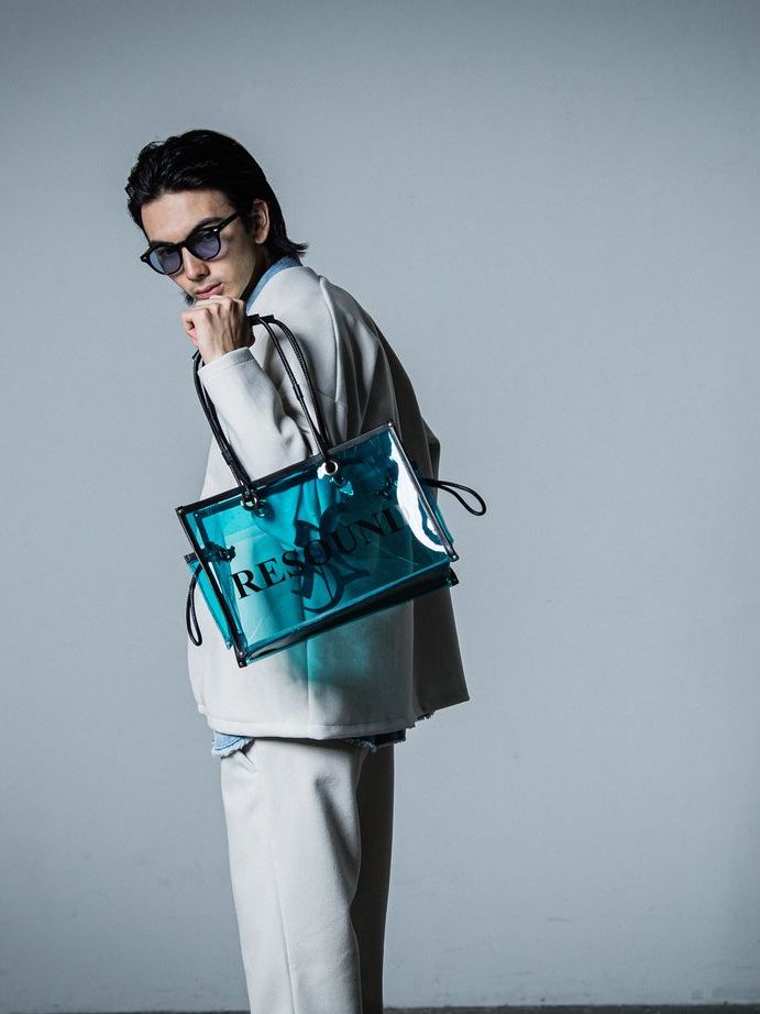 《予約品》 vermilion×RESOUND PVC TOTE BAG / ビニールトートバッグ / アクア