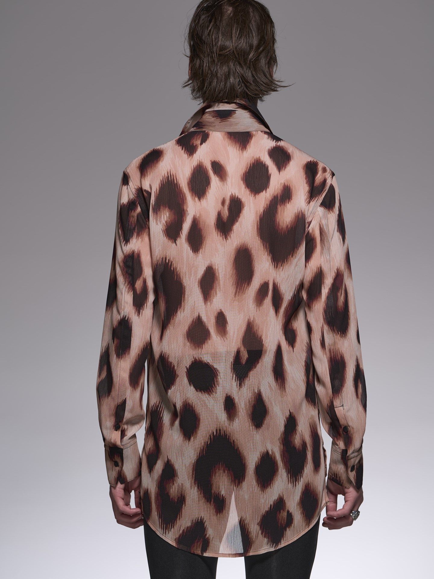 《予約品》 LeopardYOURYUShirt / レオパードシャツ / ブラック＆ベージュ