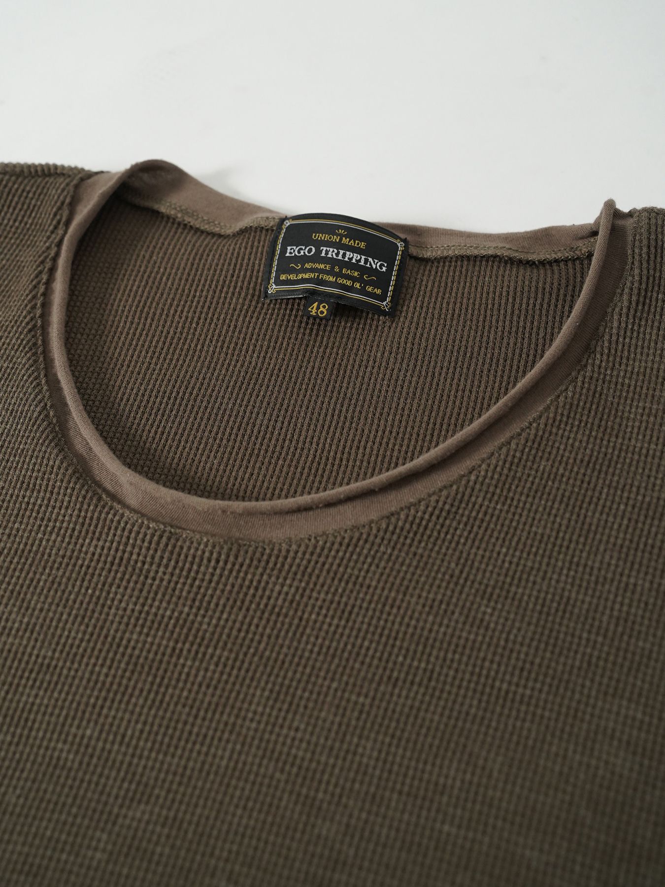 【予約品 5月27日(水) 締切】WOOLTHERMAL-TEE / ローリングネックTシャツ / オリーブ
