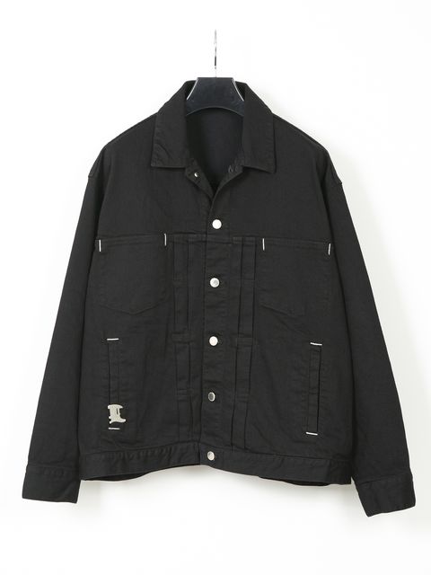 11oz Organic Cotton Stretch Denim Jacket / 11oz オーガニックコットン ストレッチデニム ジャケット / Jimmy / ブラック