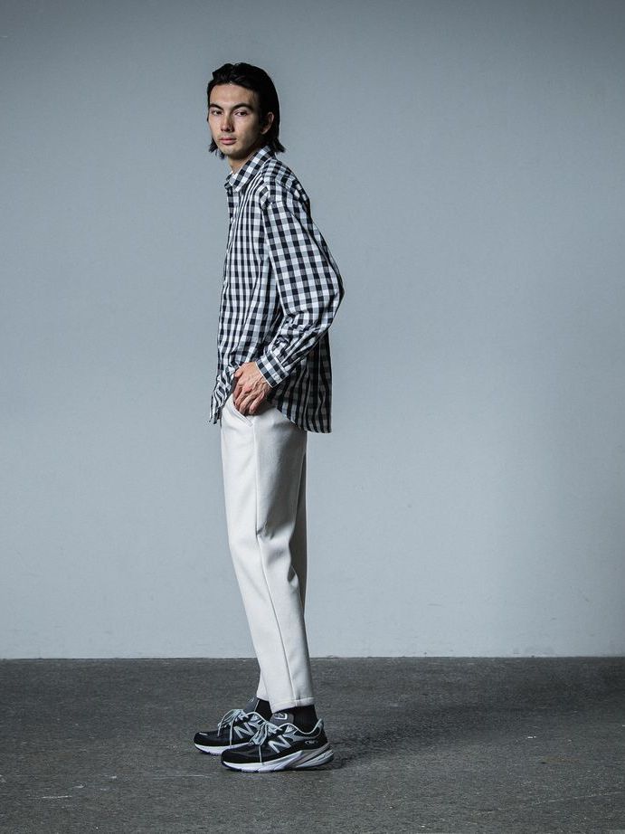 《予約品》 PAT WIDE EASY PANTS  / イージースラックス / オフホワイト・メルトン