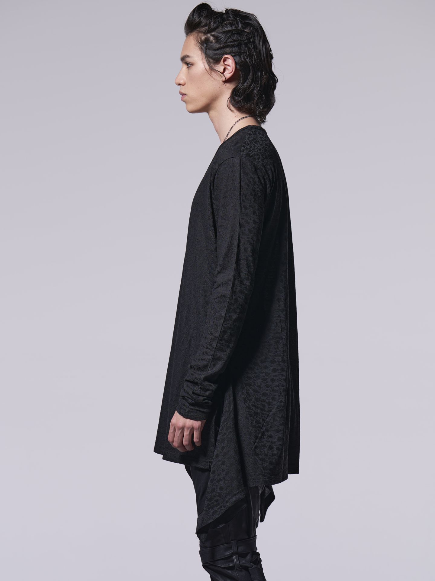 《予約品》 Flare V Neck T-Shirt / フレアVネックTシャツ / ブラック