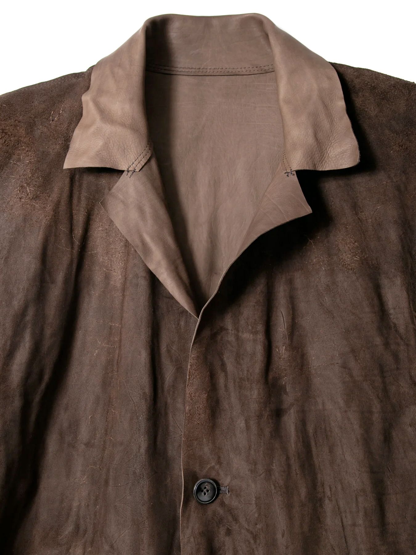 Hybrid Vegetable Tanned Calfskin Middle Coat / ハイブリッド タンニン鞣し カーフスキン ミドルコート / DEAD MAN