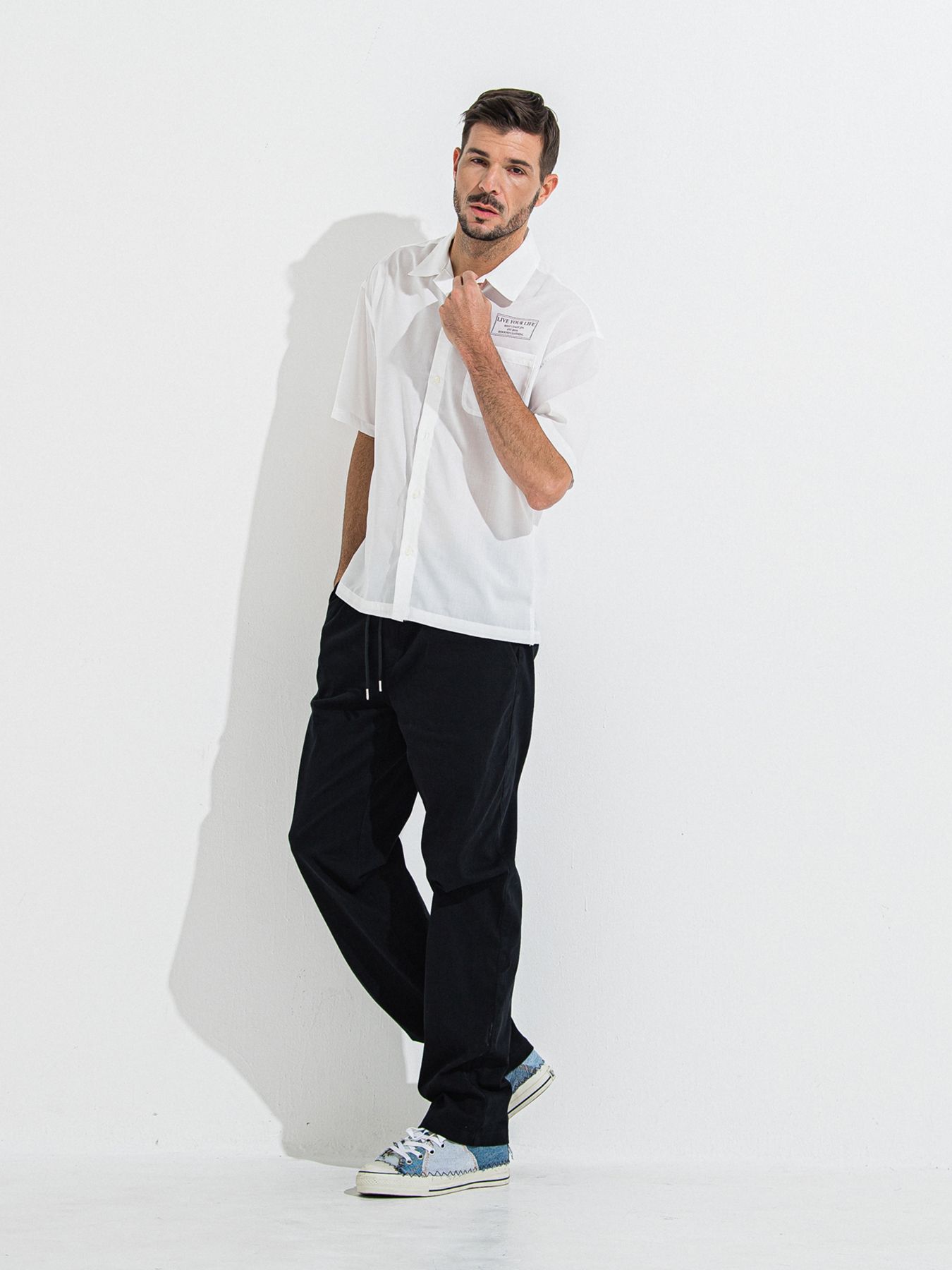 【予約品 】ZACK HALF SHIRT / ザックハーフスリーブシャツ / ホワイトプリント