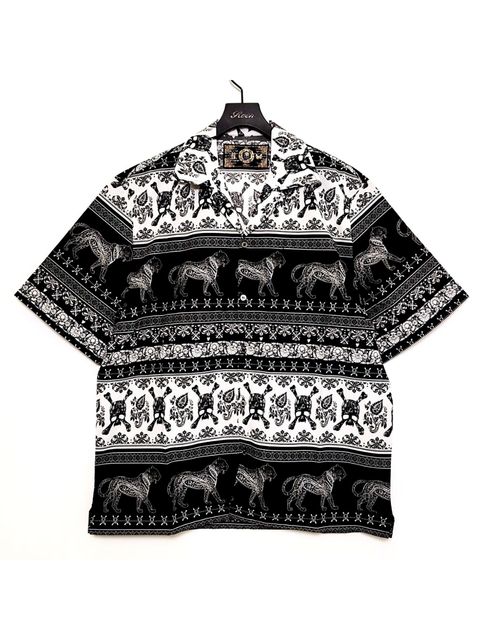 ETHNIC HALF SLEEVE SH / 半袖シャツ / ブラック【Roen】