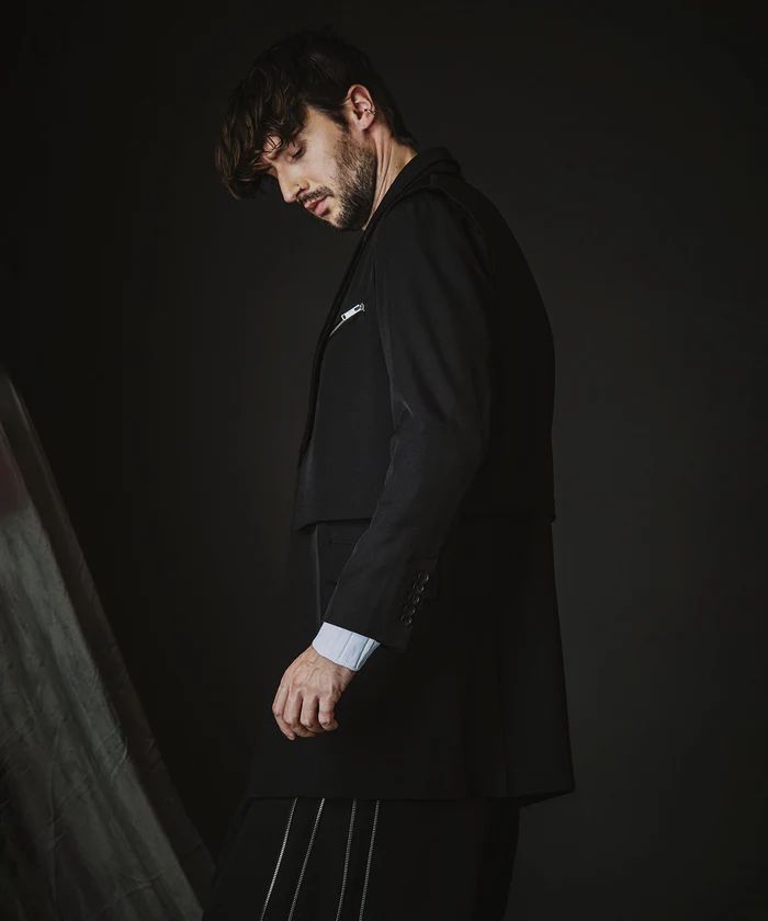 ドッキングZIPチェスタージャケット+ベスト BLACK【NOID.】