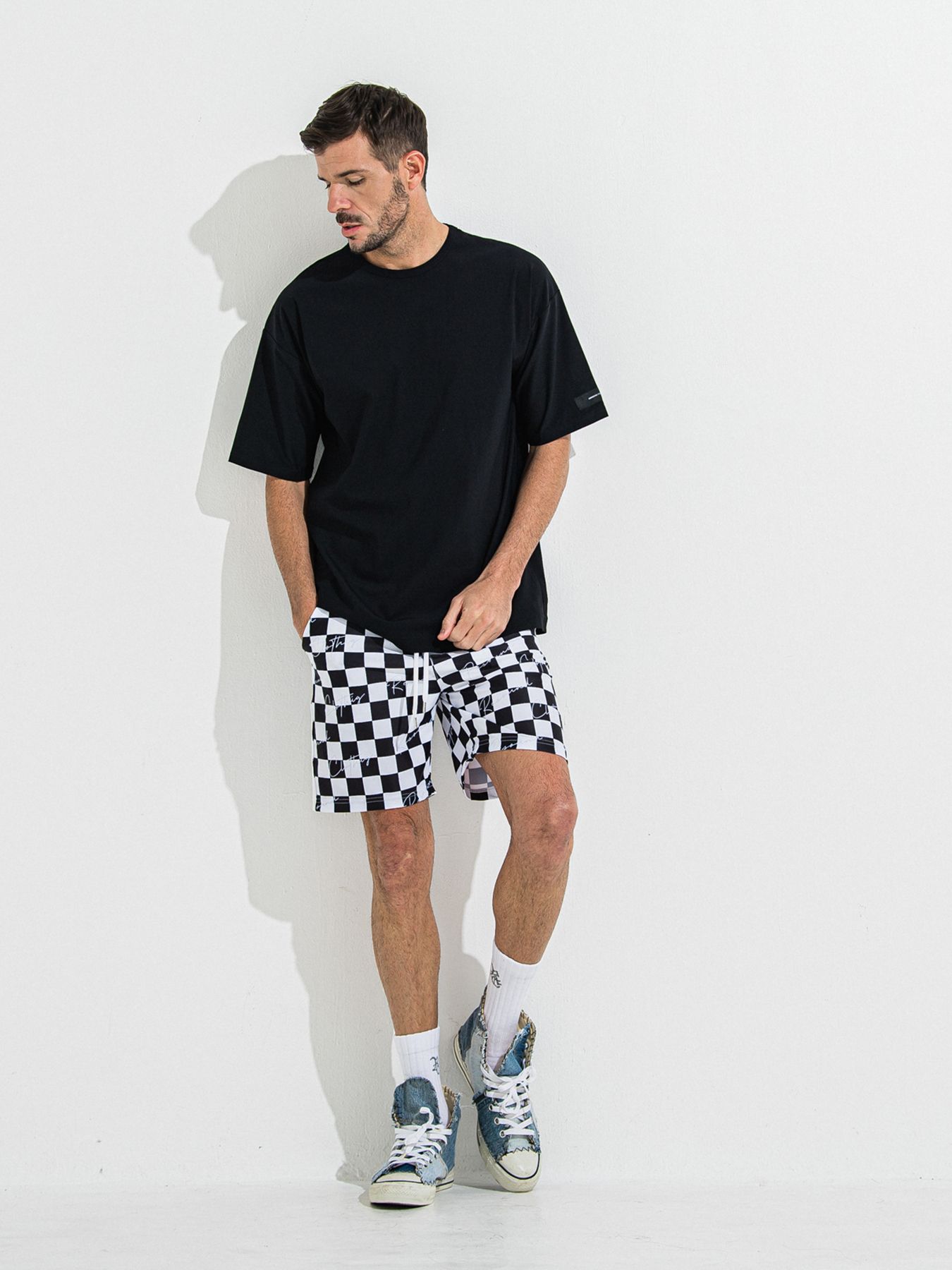 【予約品 】NYLON OVER T /  ナイロンオーバーサイズTシャツ / ブラック
