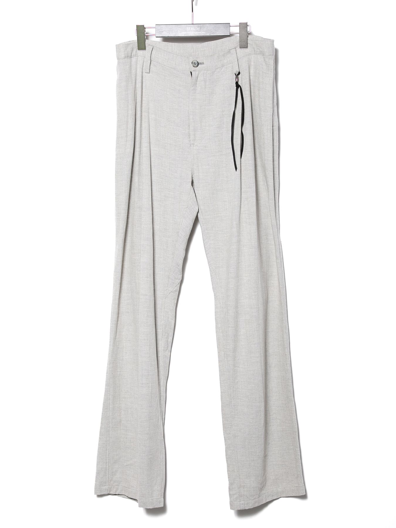 【予約品 10月12日(日) 締切】Softening Washed Rayon Cotton Linen Tapered Wide Pants / レーヨン コットン リネン 柔軟ワッシャー テーパード ワイド パンツ / ライトグレー