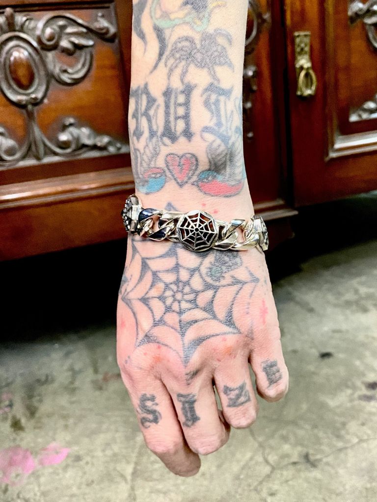 《受注生産》 CHAIN BRACELET [SPIDER WEB] / スパイダーウェブチェーンブレスレット 【注文から2-3週間後入荷予定】