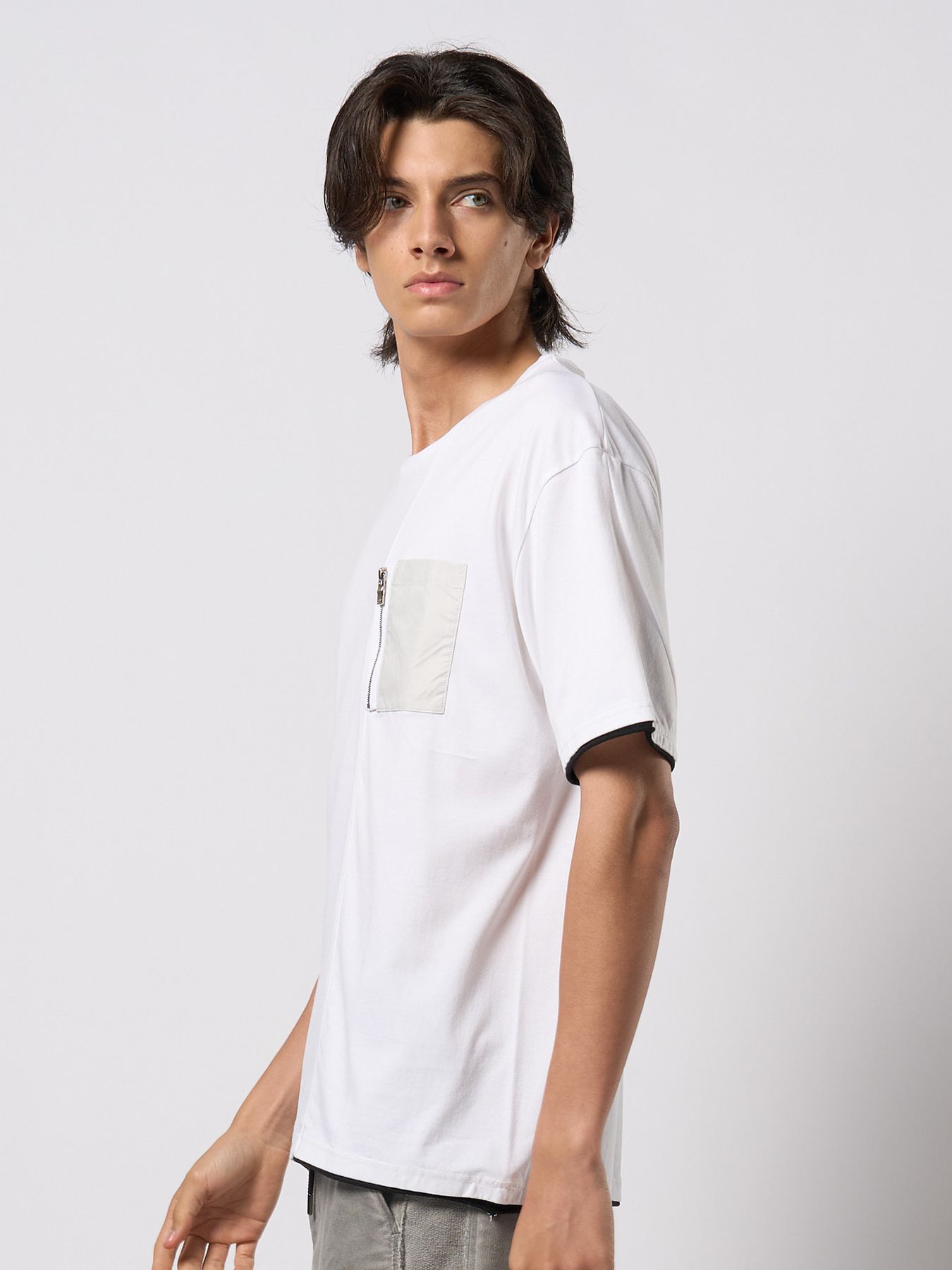 【予約品 9月23日(火) 締切】cool touch zip-pocket S/S / クールタッチ ジップポケット ショートスリーブ / ホワイト