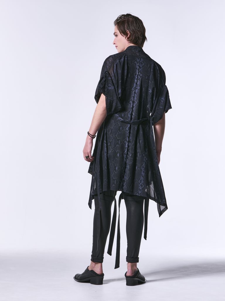 ジュエミ KIMONO Pillingless カーディガン ニット 総柄 長袖