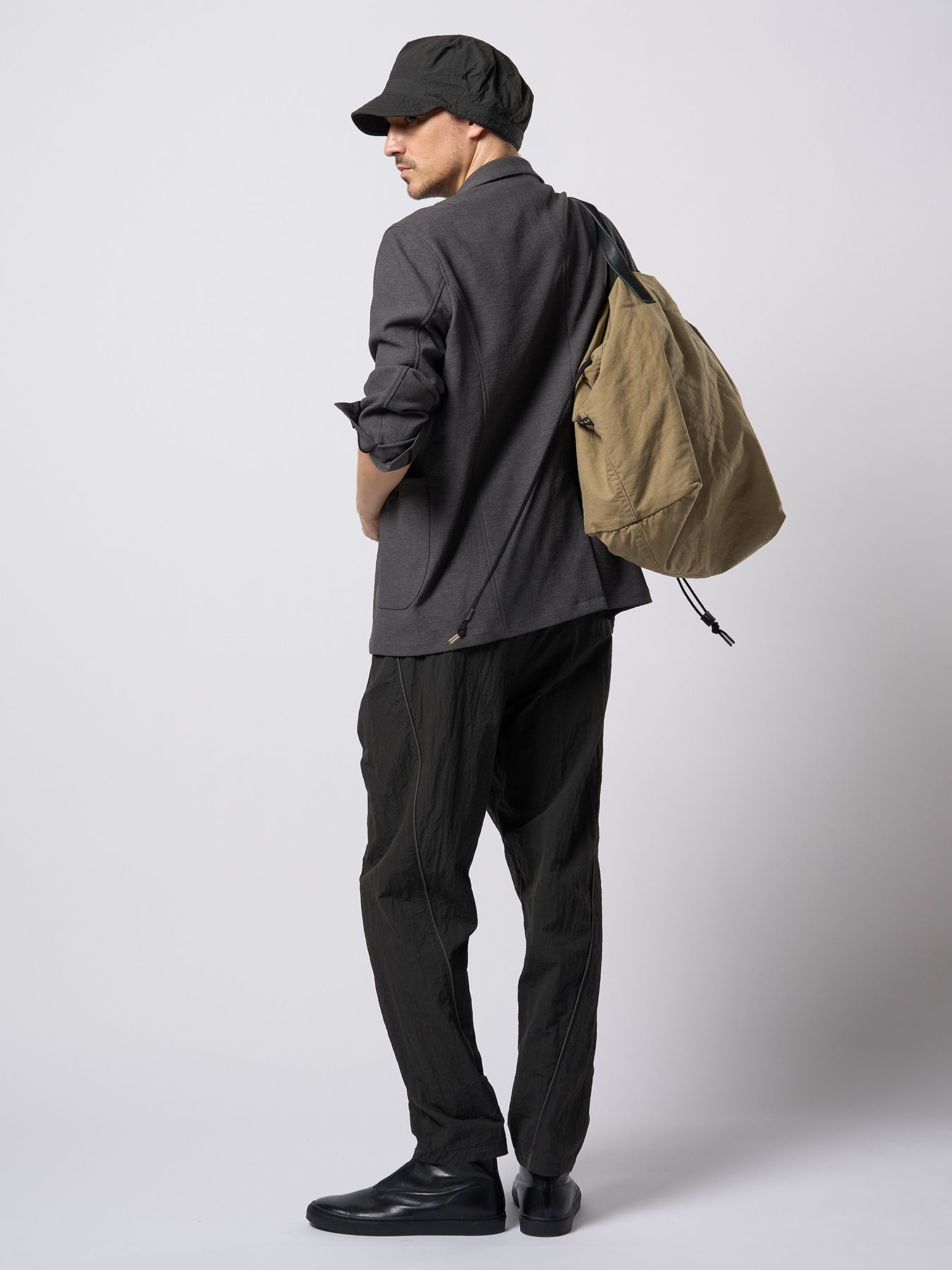 【予約品 9月23日(火) 締切】solid engineer cap / ソリッド エンジニアキャップ / チャコールブラック