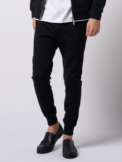 【予約品 9月23日(火) 締切】basic rib sweat pants / ベーシック リブスウェットパンツ / ブラック