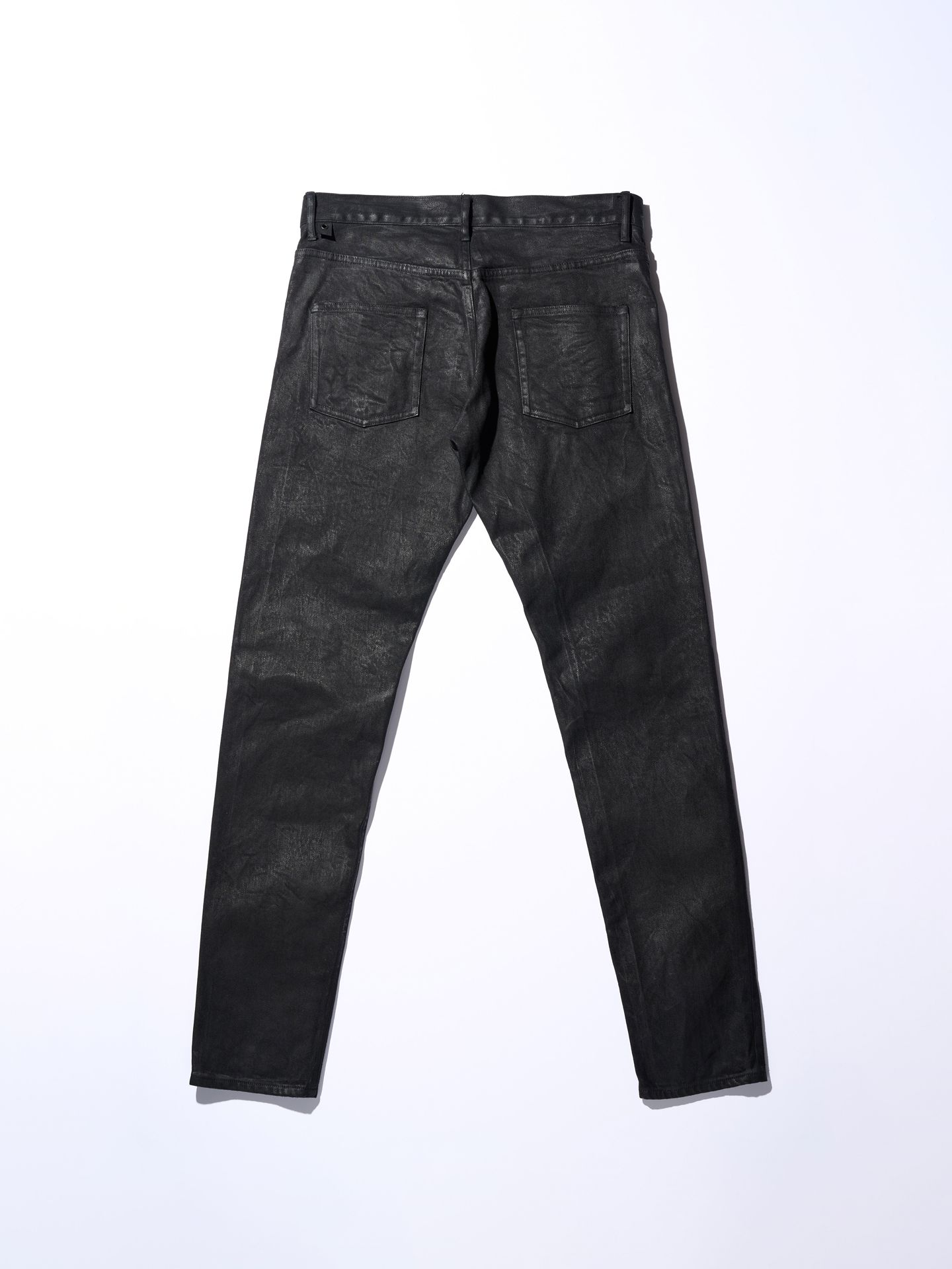 【予約品】 tight straight selvedge denim(oild) / デニム / コーティングブラック
