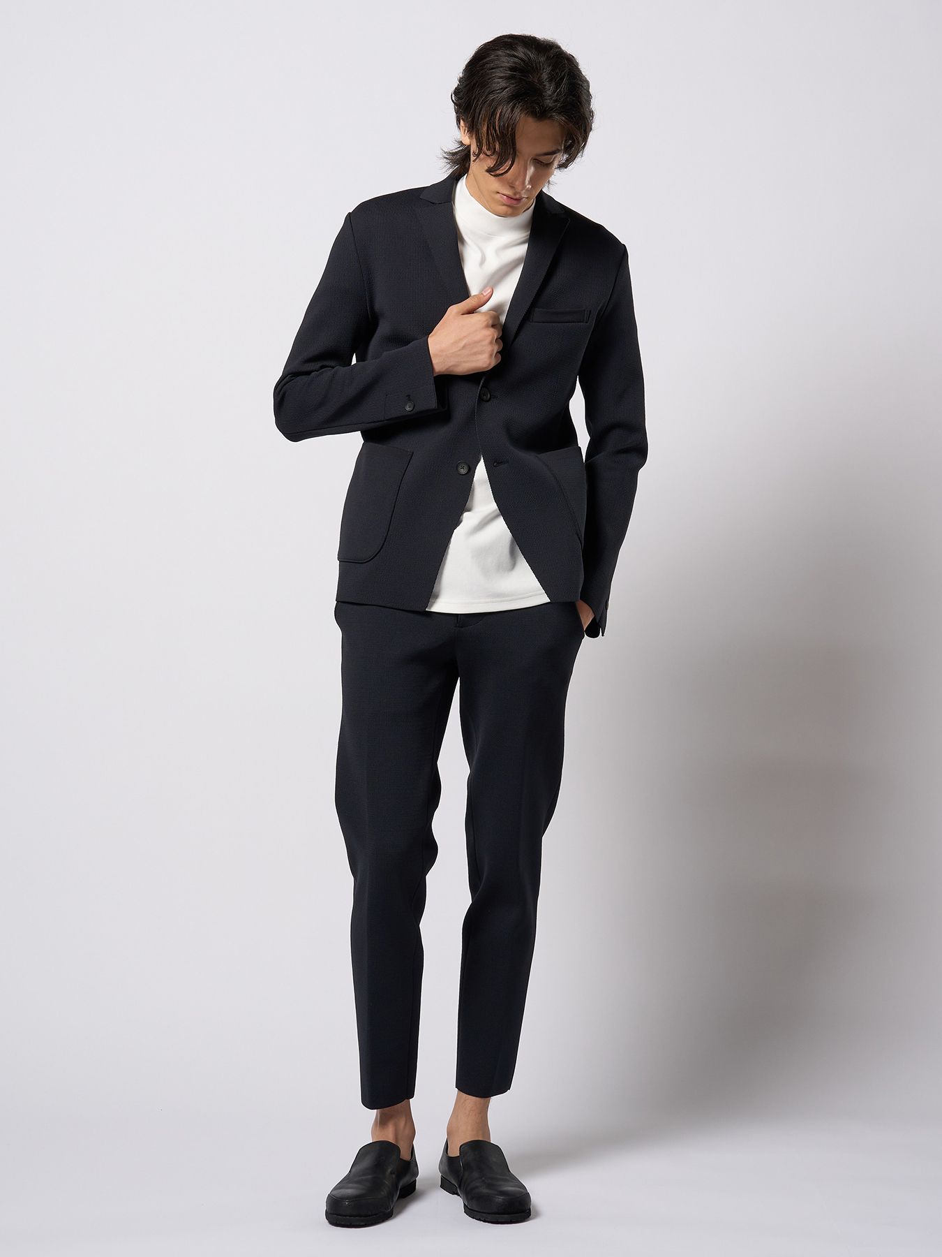 【予約品 9月23日(火) 締切】combination slip-on shoes / コンビネーション スリッポンシューズ / ブラック