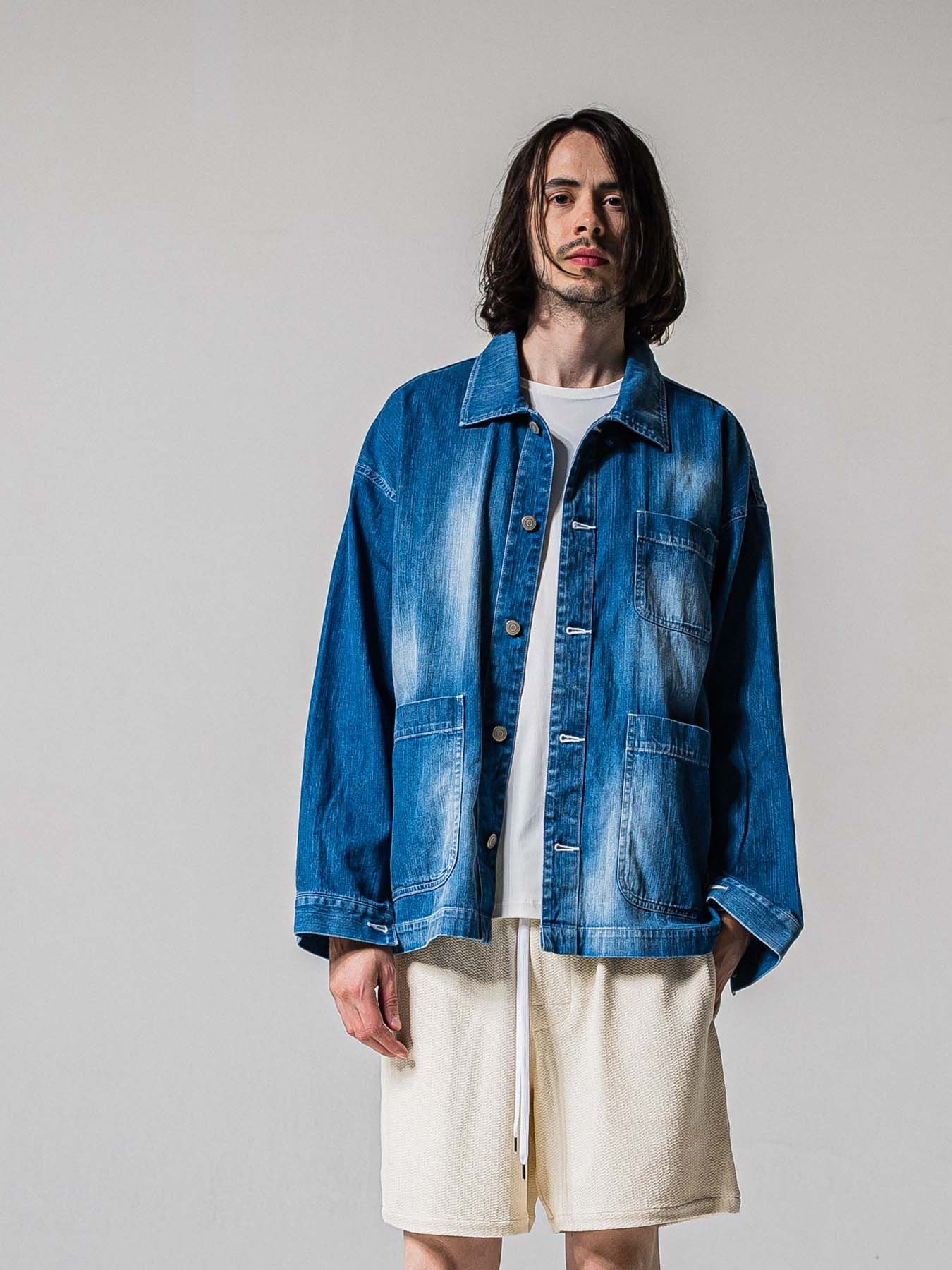 【予約品 11月16日(日) 締切】RC COVER ALL / ライトデニムカーバーオールジャケット / ライトインディゴ