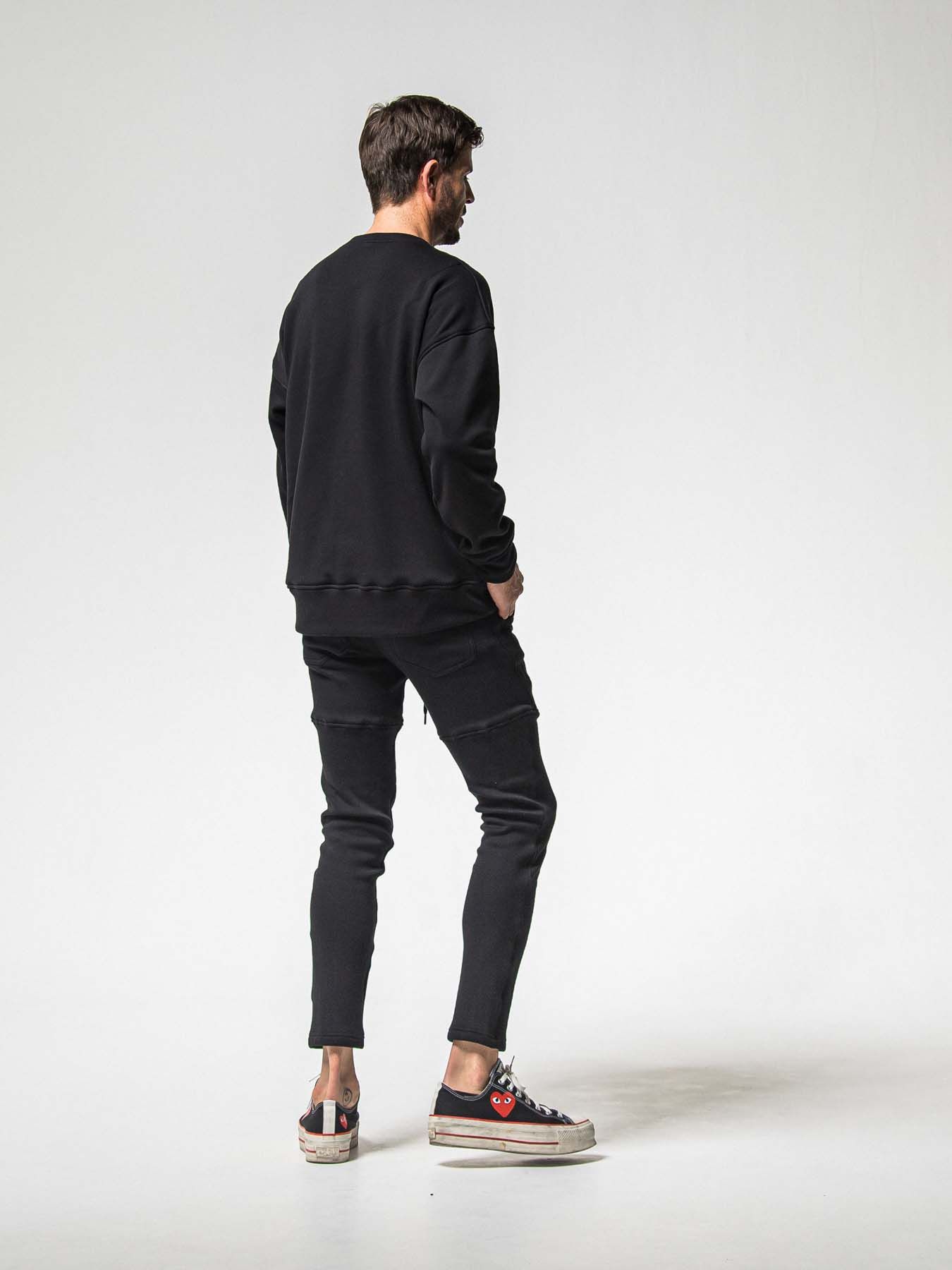 【予約品 8月31日(日) 締切】FRIDAY STANDARD LOGO VEROURS FLEECE TRAINER / FRIDAYコラボ スタンダードロゴ ベロアフリース トレーナー / ブラック