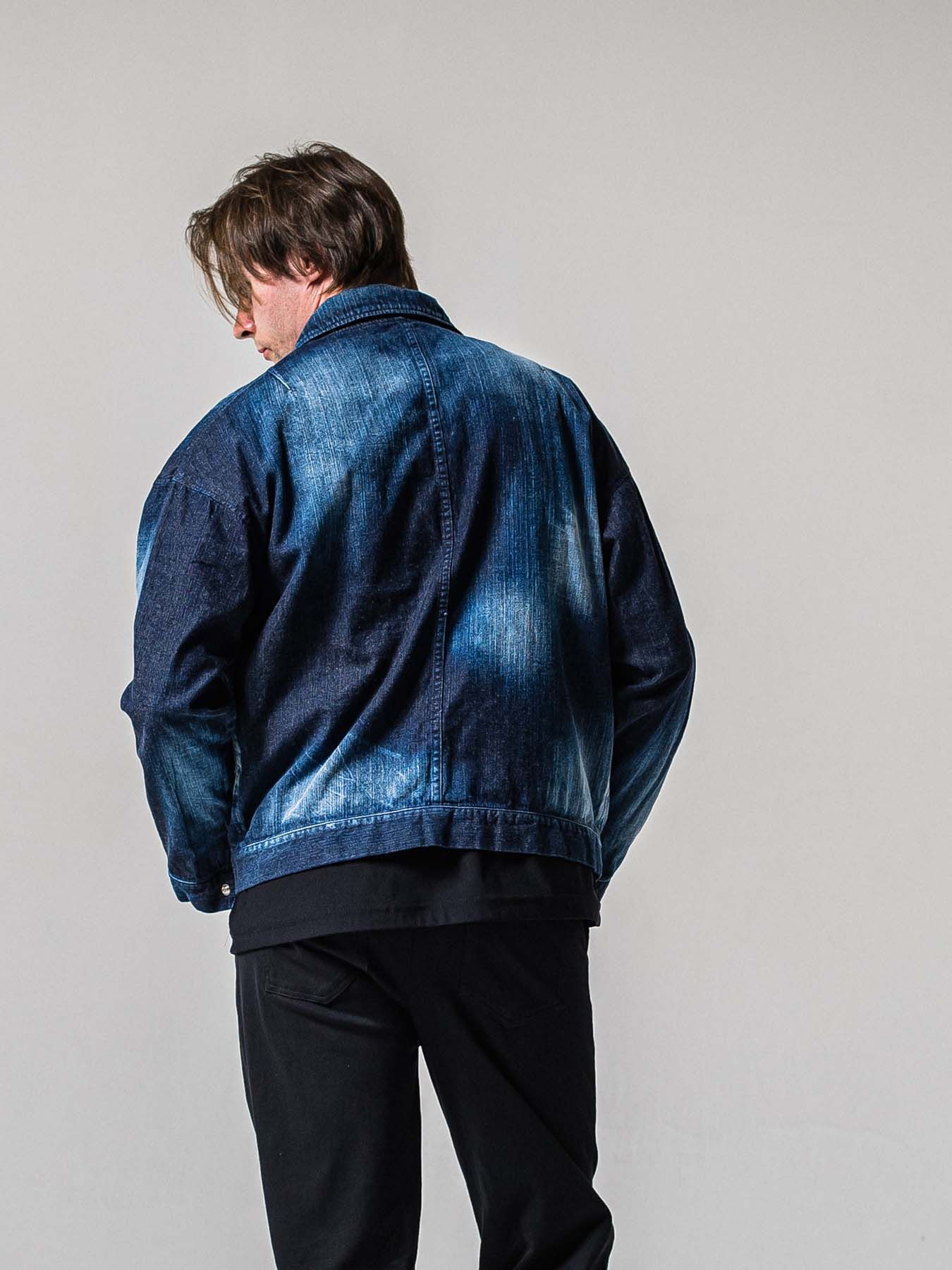 【予約品 11月16日(日) 締切】LDENIM AG FLIGHT JK / ライトデニム ミリタリージャケット / インディゴユーズド