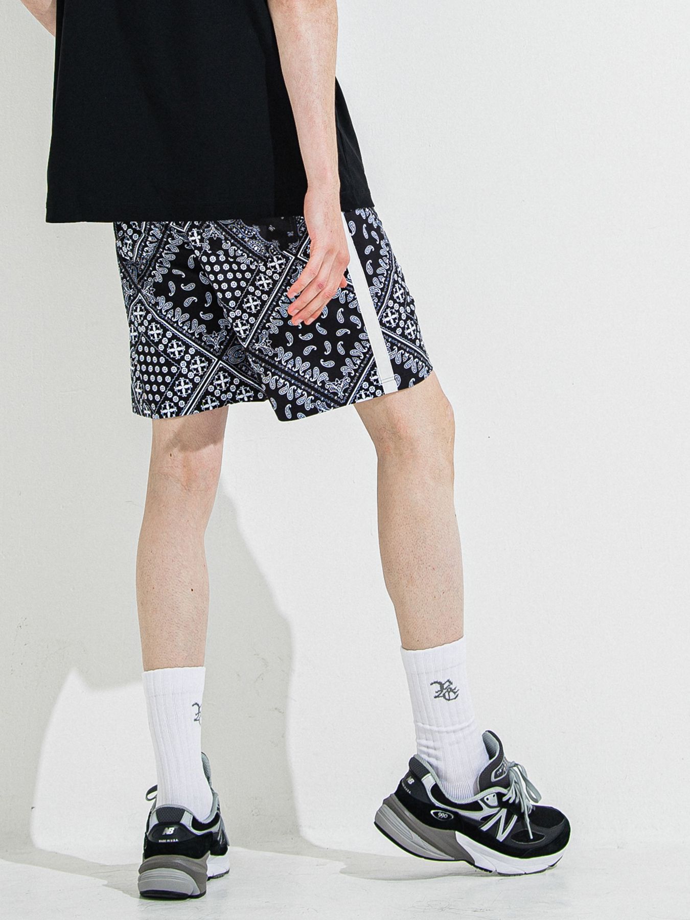 【予約品 】RASH SHORTS / ラッシュガード ショーツ / バンダナブラック