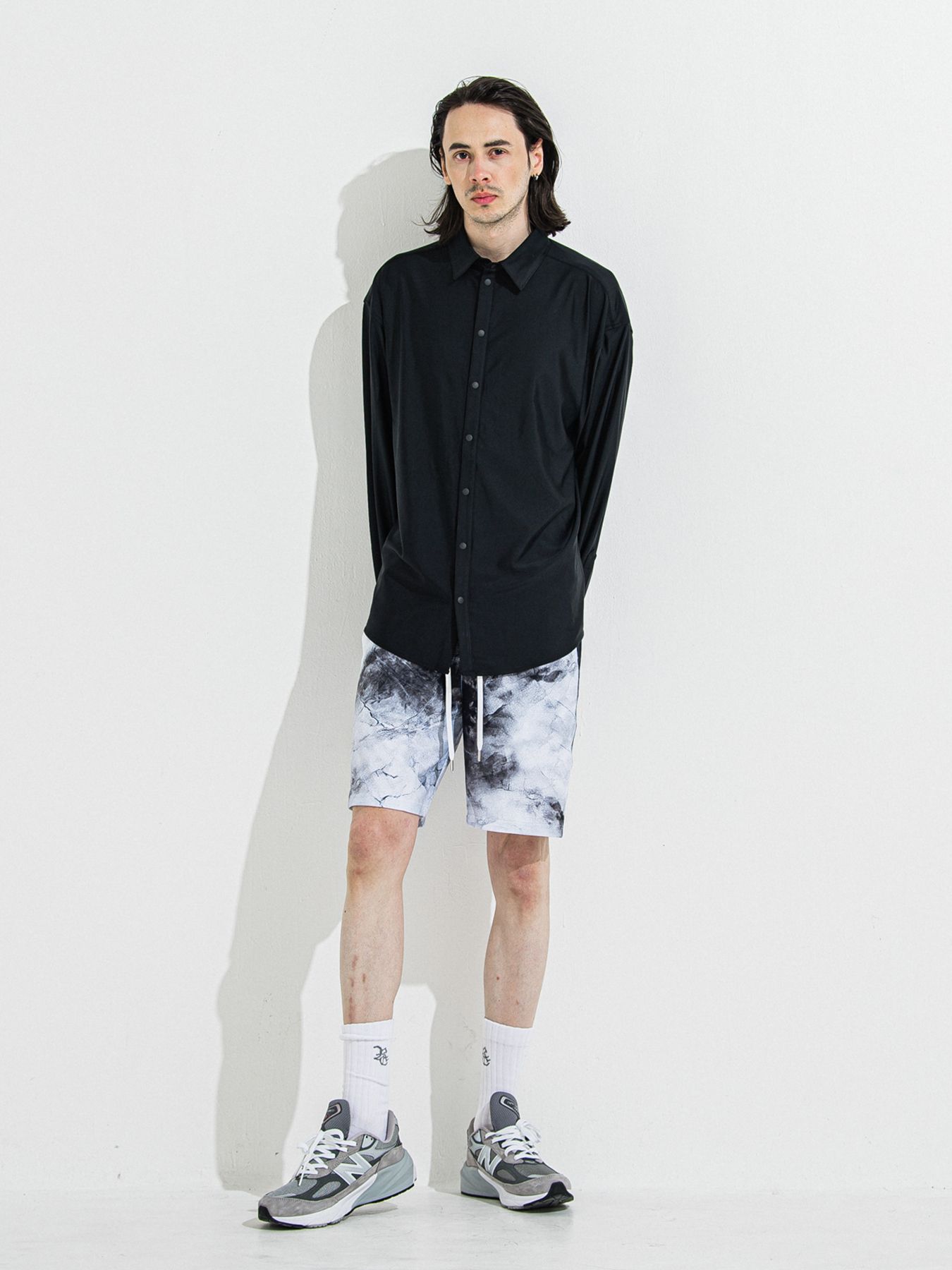 【予約品 】RASH SHORTS / ラッシュガード ショーツ / マーブルホワイト
