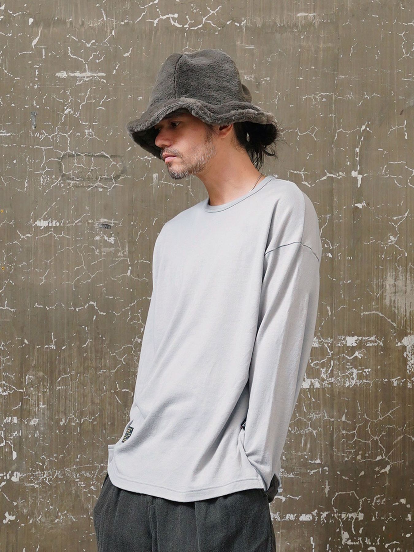【予約品 7月5日(日) 締切】WASHABLE WOOL TEE / ウォッシャブルウールTシャツ / ライトグレー